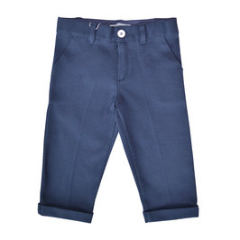 Sporty Navy Cotton Trousers