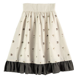 Contrast Ruffle Skirt