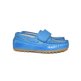 Boys Blue Leather Loafers 