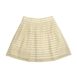 Gold and Ivory Striped Skirt