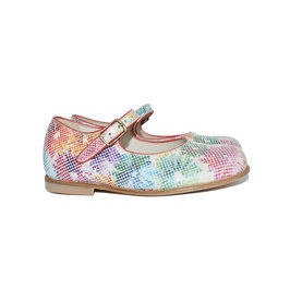Flower Print Mary Jane Shoes