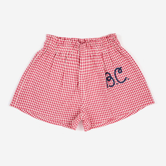 Pink Vichy Woven Shorts