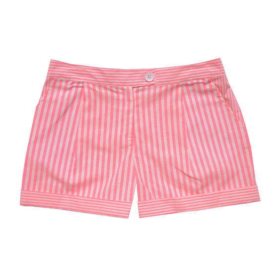 Neon stripe mini shorts