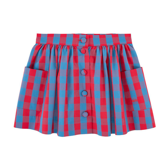 Sporty Checkered Skirt