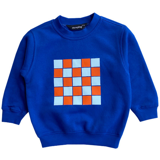 Light Blue-Orange Harmo Sweater