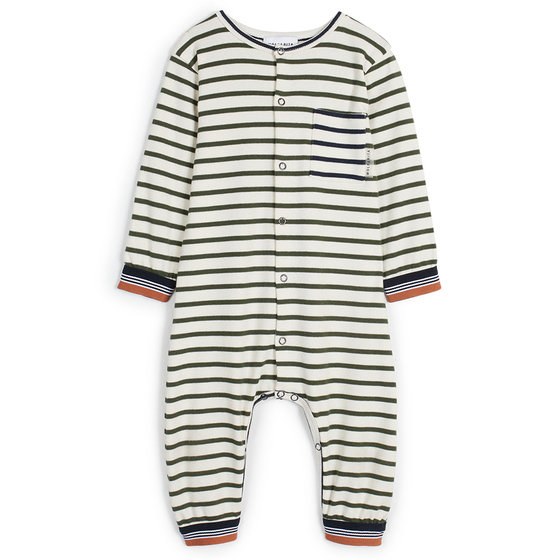 Baby Jumpsuit Laureano Green Stripe  