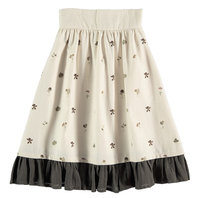 Contrast Ruffle Skirt