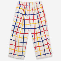 Multicolor Checkered Baggy Trousers