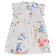 Light Blue Floral Organic Cotton Dress