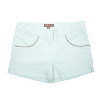 Mint Girls Shorts With Glittering Thread