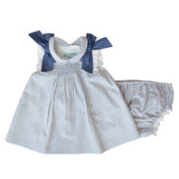 Sleeveless Ribbon A-line Dress with Bloomers