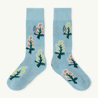 Soft Blue Logo Hen Socks