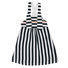 Black & White Stripes Bunny Face Pinafore Dress Thumbnail