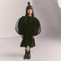 Black Penelope Voluminous Net Sleeve Dress Thumbnail