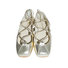 Ballerina Leather Shoes in Metallic Gold Thumbnail