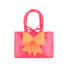 Fuchsia Taffeta Bag with Orange Bow Thumbnail