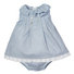 Blue Printed Cotton Baby Dress with Bloomers Thumbnail