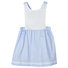 Blue Cotton Pinafore Baby Dress Thumbnail
