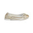 Gold metallic ballerina flat Thumbnail