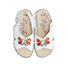 Girls White Leather Sandals With Multicolored Gems Thumbnail