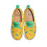 Yellow Leather Zebra Print Trainer Shoes  Thumbnail