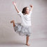 Little Girls: 2 Pieces Ivory and Silver Tulle Dress   Thumbnail