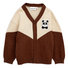 Brown Panda Knitted Wool Cardigan Thumbnail