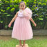 Paradise Dress with Hand Embroidered in Pink Thumbnail