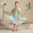 Multi-Color Chiffon Queen Dress Iris Thumbnail
