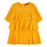 Yellow Ruffle Silk Dress Thumbnail