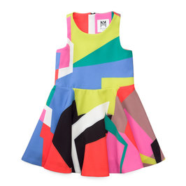 Graphic Print Flounce Dress