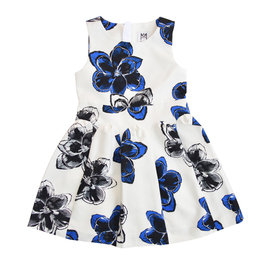 Magnolia Print Fit and Flare Dress
