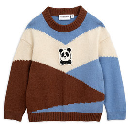 Brown Panda Knitted Wool Pullover