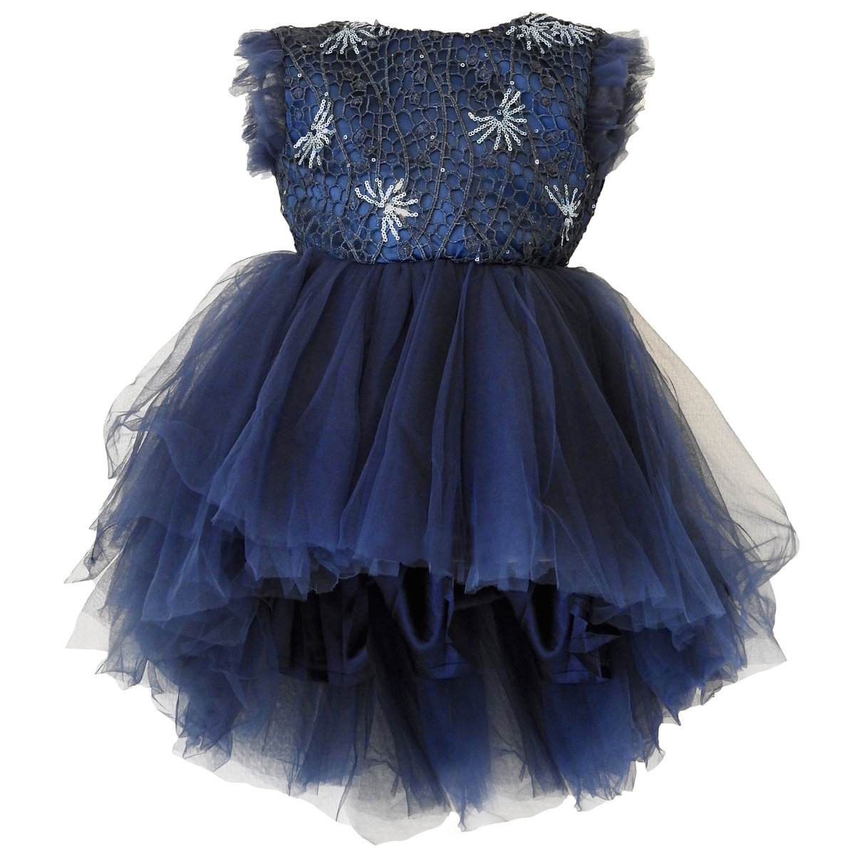 girls blue sequin dress