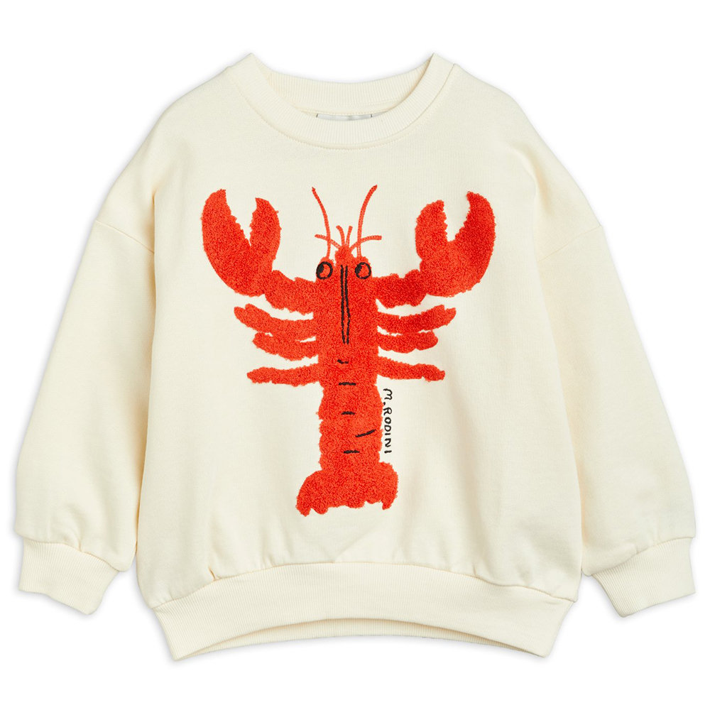Mini Rodini | Lobster Chenille Embroidered Sweatshirt | Angelibebe